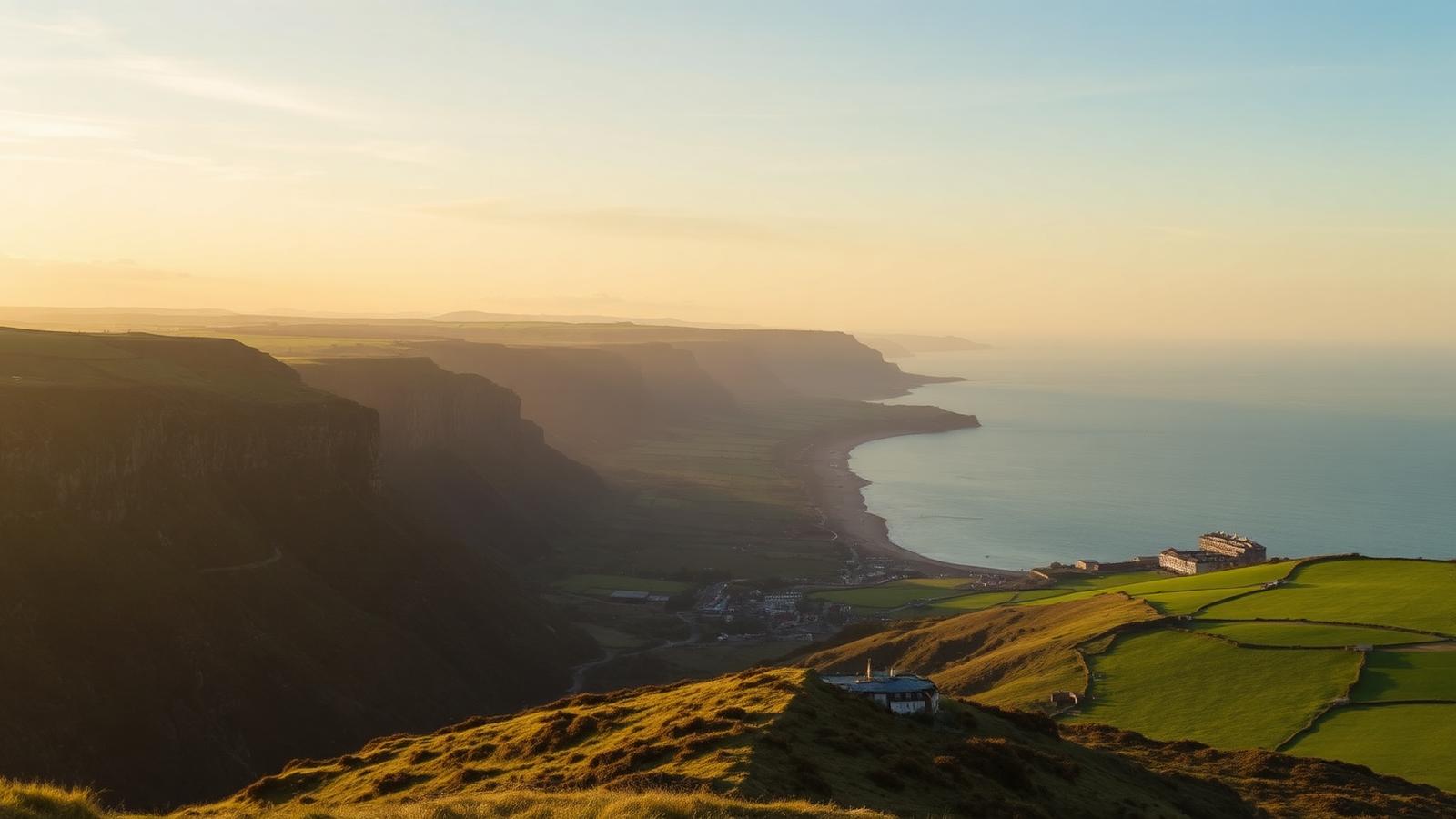 North Devon coastline at golden hour, where Saunton AI is based